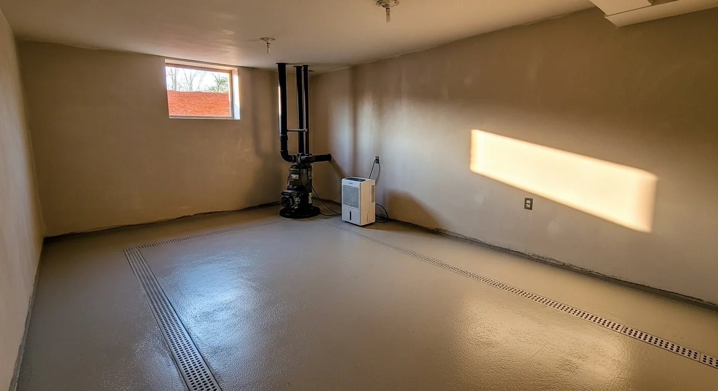 Crawlspace encapsulation and waterproofing installation protecting home foundation